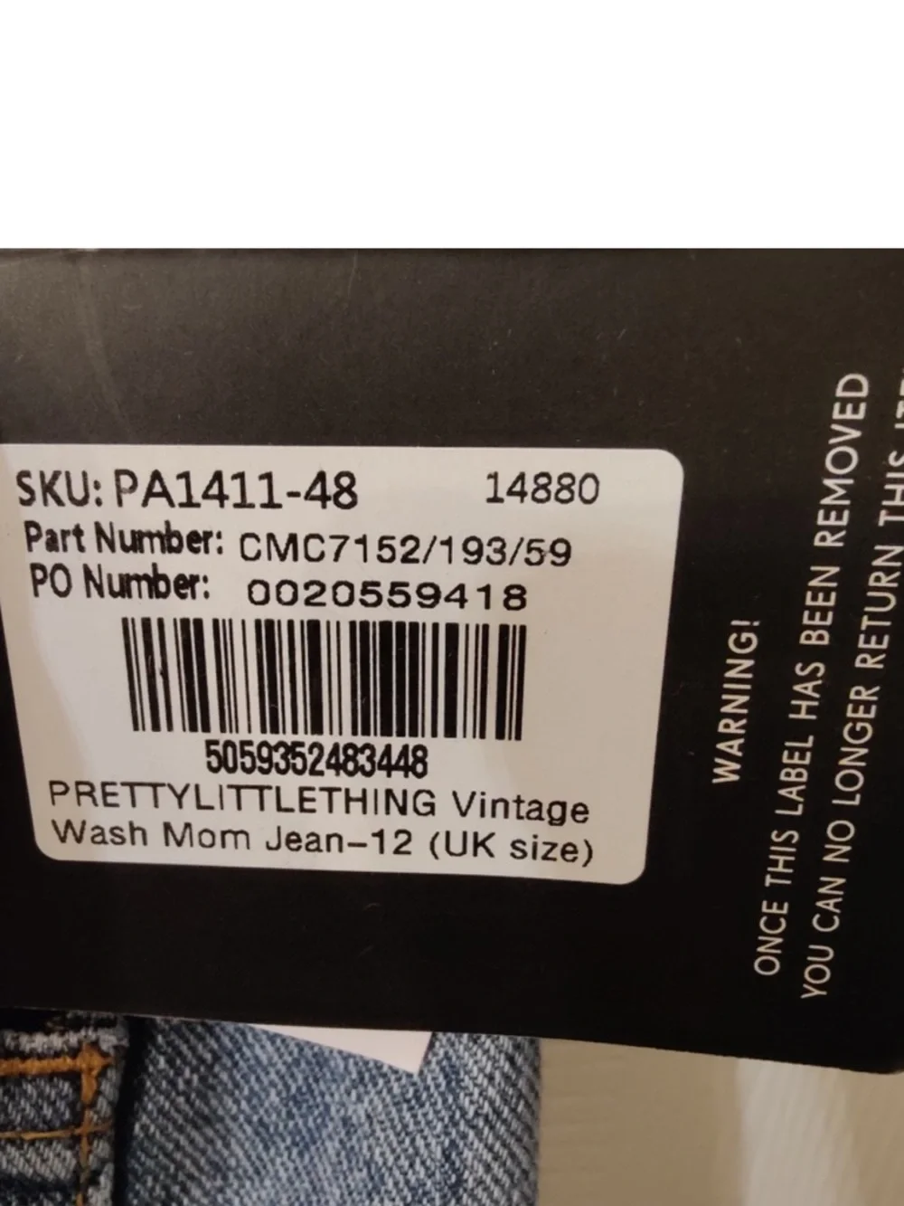 PRWTTY LITTLE THING MOM JEANS SIZE 8 NWT - Picture 6 of 7